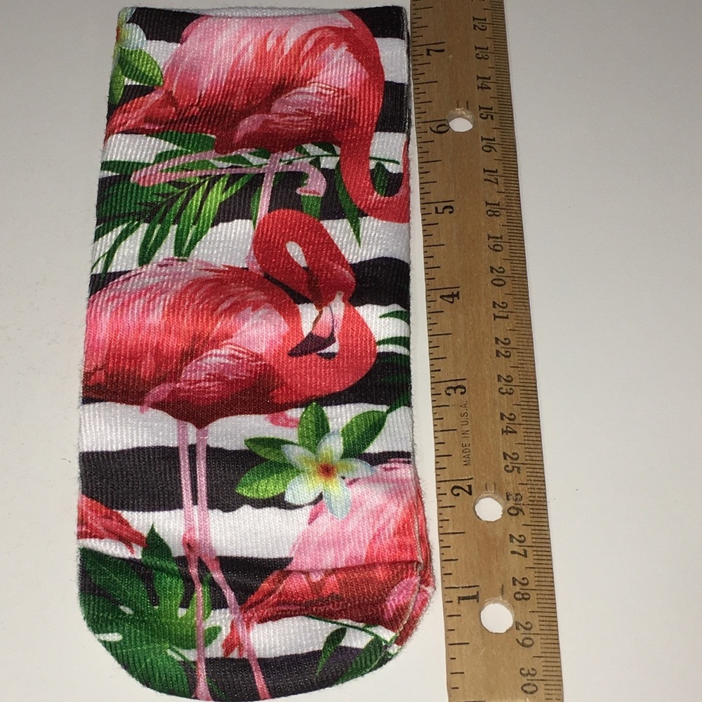 Flamingo Stripes Print Socks (1 Pair)
